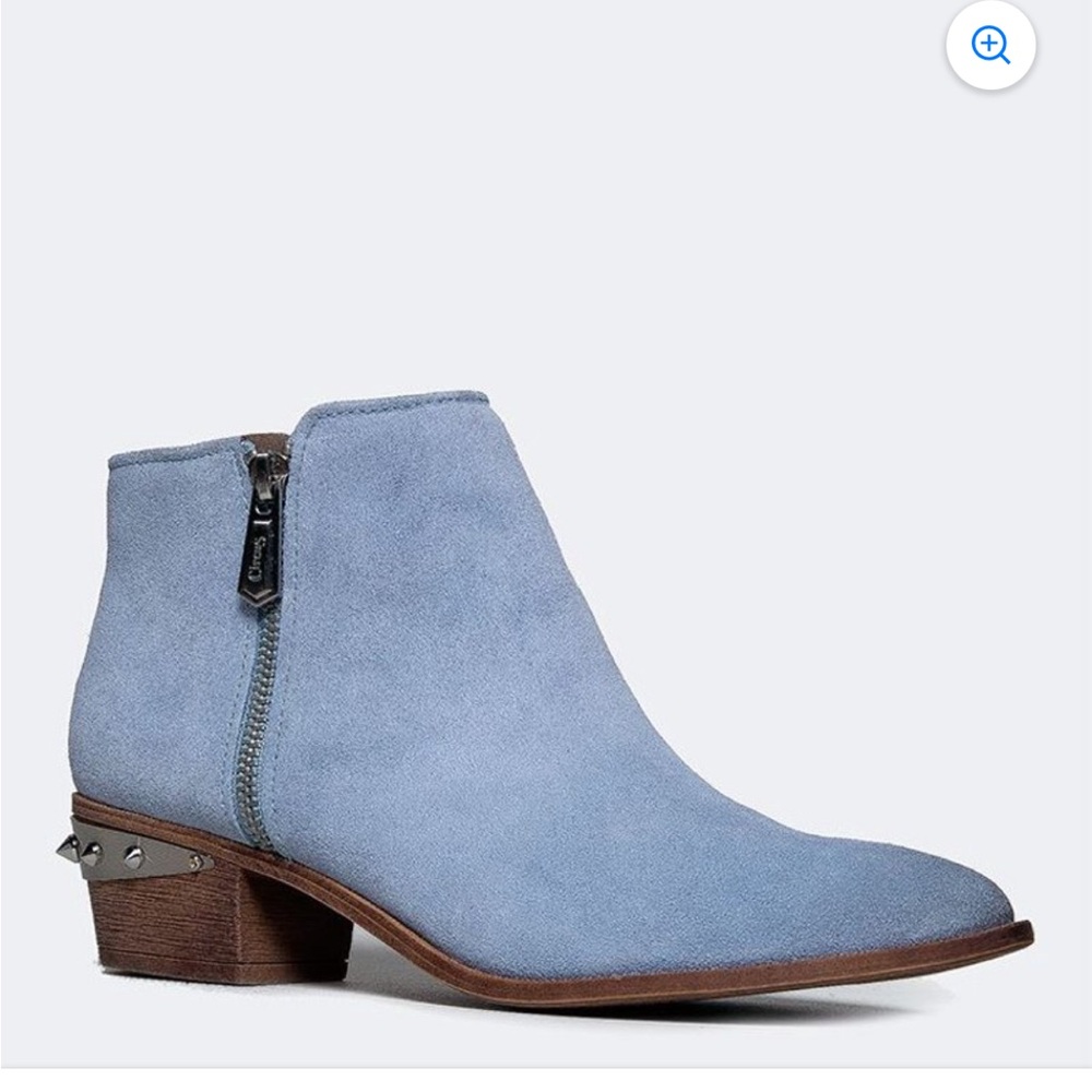 NWOT Circus by Sam Edelman Holt Blue Suede Ankle Boots size 8